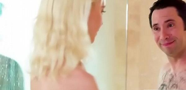  Hot blonde Chloe Cherry shower stroking